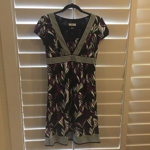 Purple and Black Ann Taylor LOFT Dress Size 2